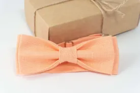 Peach color bow tie |  wedding bow tie