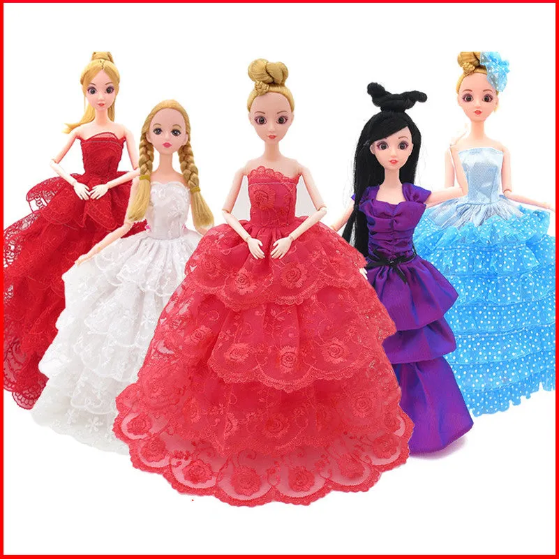 Princess Doll Clothes Dress Fashion Wedding Dress Clothing Evening Gown Clothes Doll Accessories For Toys For Girls