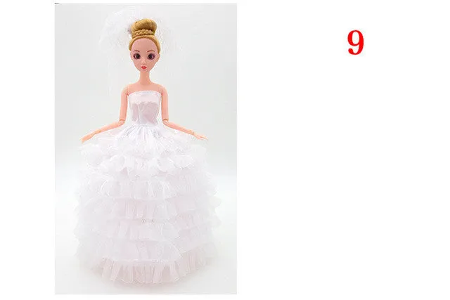 Princess Doll Clothes Dress Fashion Wedding Dress Clothing Evening Gown Clothes Doll Accessories For Toys For Girls