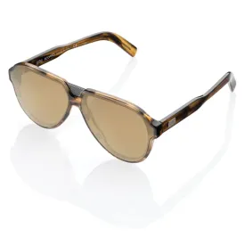 "DP69 SCOPPIO Brown Metal Aviator Sunglasses for Men"