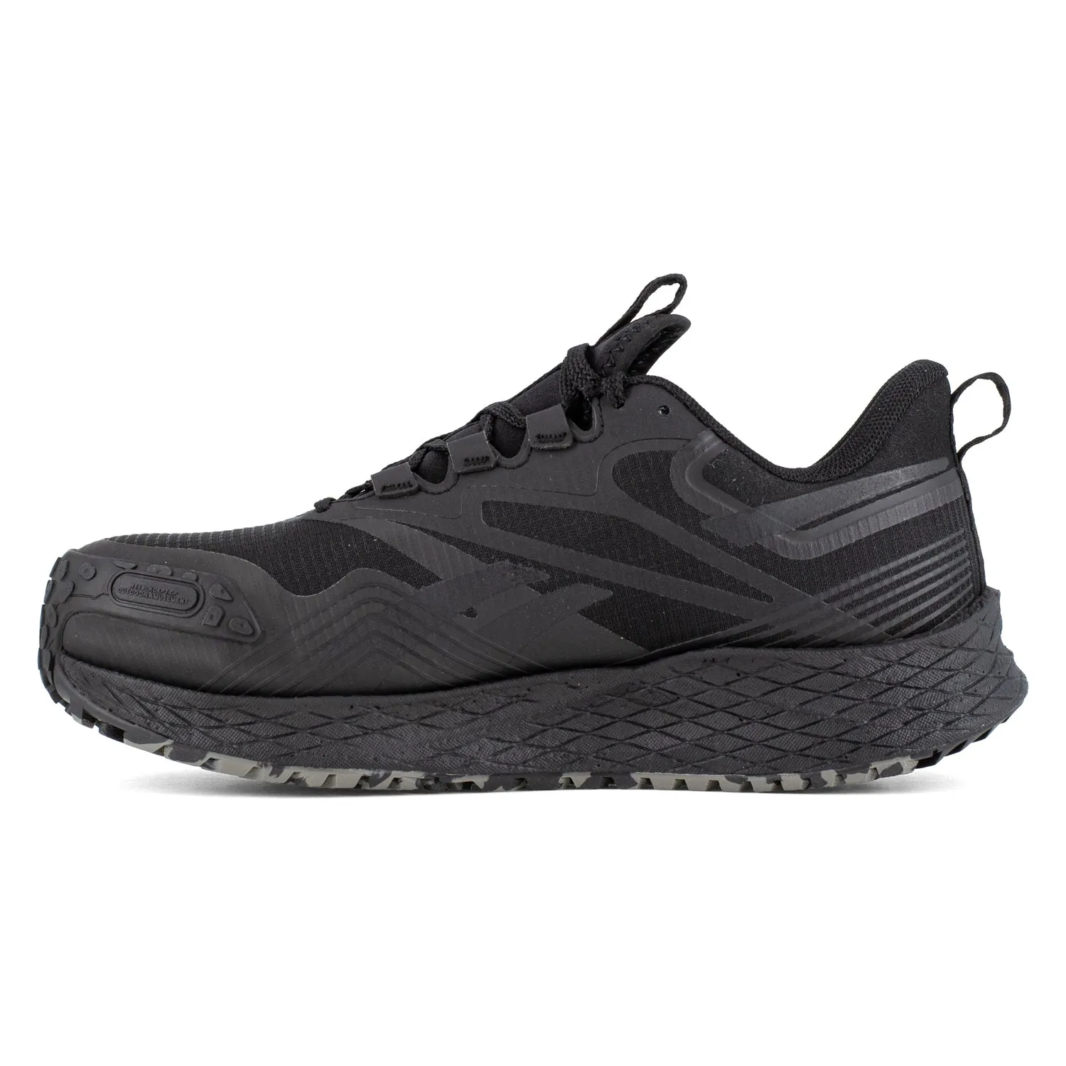 Reebok Womens FE4 Adventure Black Microfiber Athletic Work Shoes