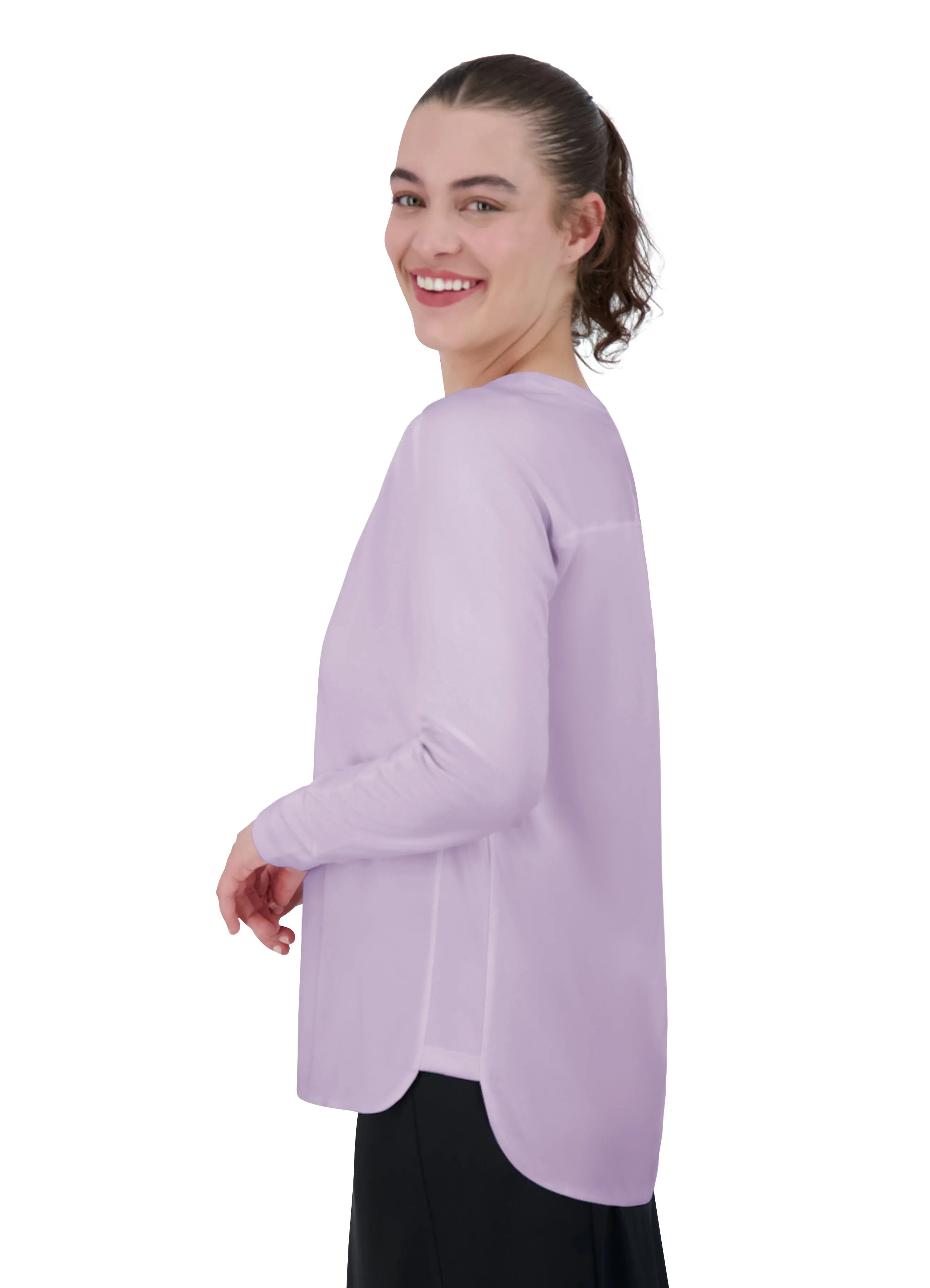 Relaxed Fit All Day Active Top - Pastel Lilac (final-sale)