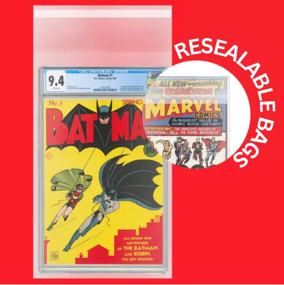 Resealable Graded Size Comic Bags