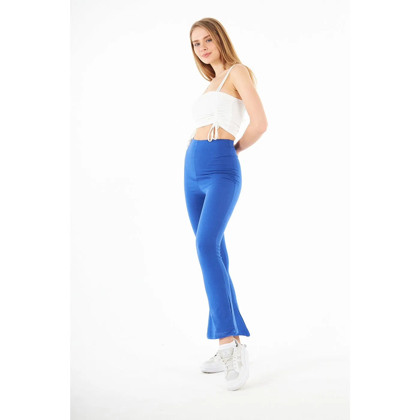 Royal Blue Boot-Cut Leggings