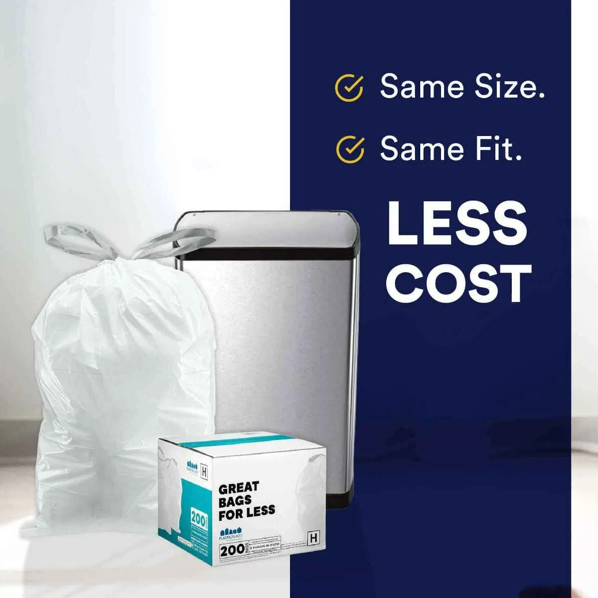 Sample of - 12 Gallon Simplehuman®* Compatible Trash Bags Code M