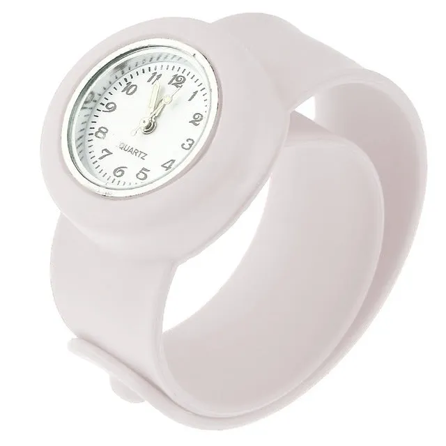 Silicone Slap On Watch boys Sport  KIDS Wristwatch girls Small Silicone Fashion woman's Children Gift