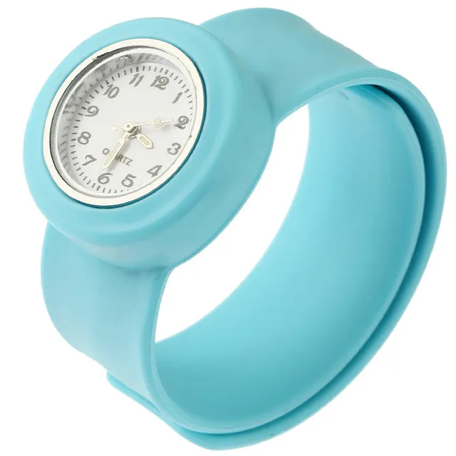 Silicone Slap On Watch boys Sport  KIDS Wristwatch girls Small Silicone Fashion woman's Children Gift