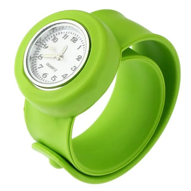 Silicone Slap On Watch boys Sport  KIDS Wristwatch girls Small Silicone Fashion woman's Children Gift