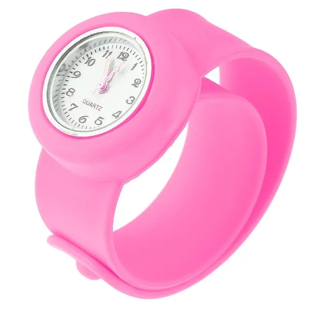 Silicone Slap On Watch boys Sport  KIDS Wristwatch girls Small Silicone Fashion woman's Children Gift