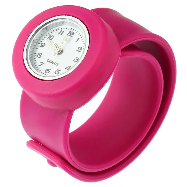 Silicone Slap On Watch boys Sport  KIDS Wristwatch girls Small Silicone Fashion woman's Children Gift