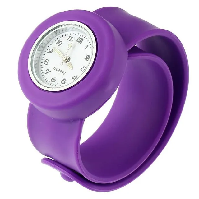 Silicone Slap On Watch boys Sport  KIDS Wristwatch girls Small Silicone Fashion woman's Children Gift