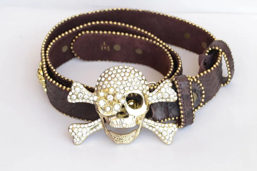 SKULL LEATHER BELT