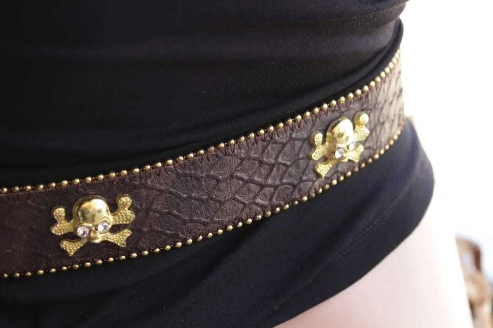 SKULL LEATHER BELT