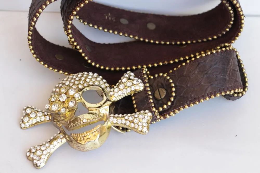 SKULL LEATHER BELT