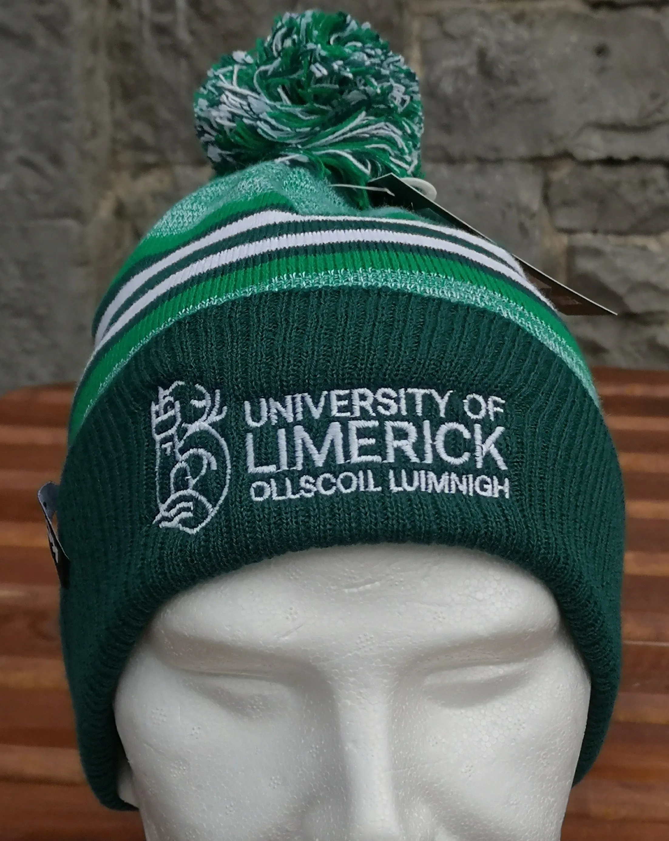 Stadium Green and White UL Bobble Hat