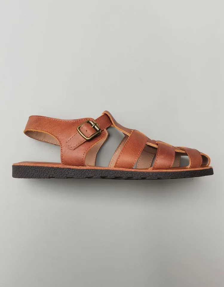 T-strap Leather Woven Fisherman Sandals for Men 38-45