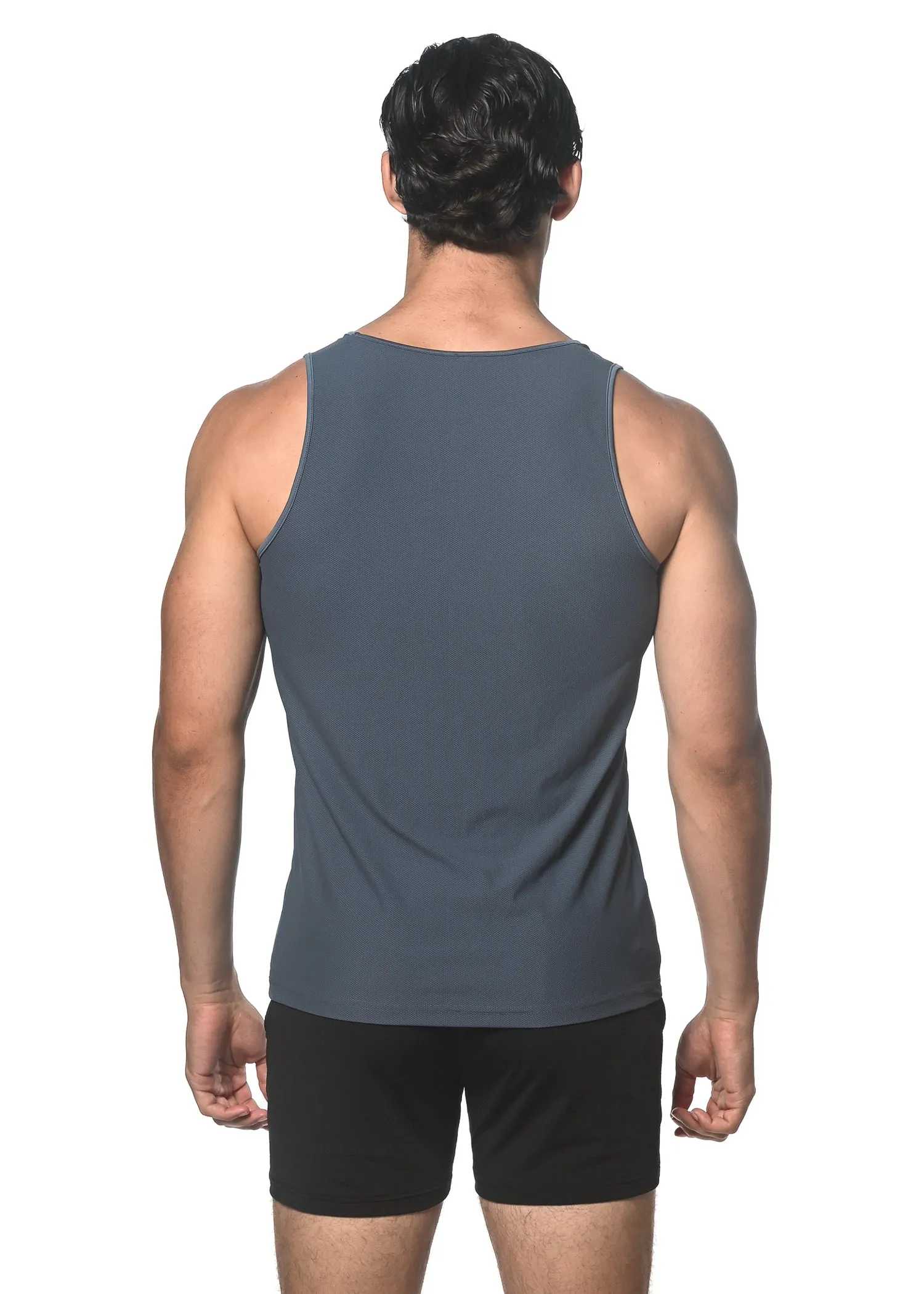 Textured Mesh Stretch Performance Tank