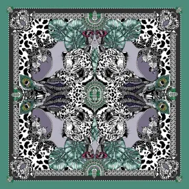 The Jewel & Jaguar Silk Scarf | 130x130cm [Preorder]