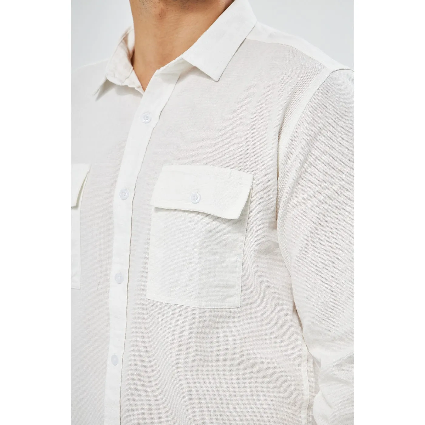 White Double Pocket Shirt