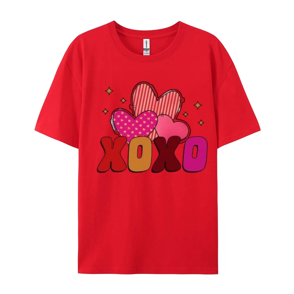 Women Love Heart Valentine's Day Print Graphic T-shirt