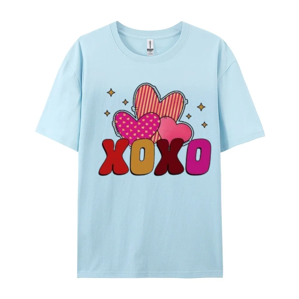 Women Love Heart Valentine's Day Print Graphic T-shirt