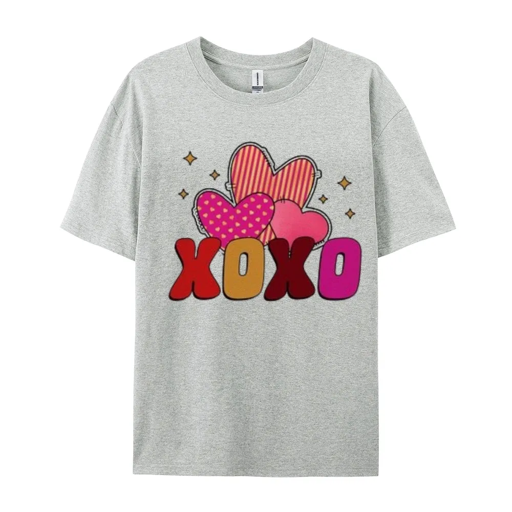 Women Love Heart Valentine's Day Print Graphic T-shirt