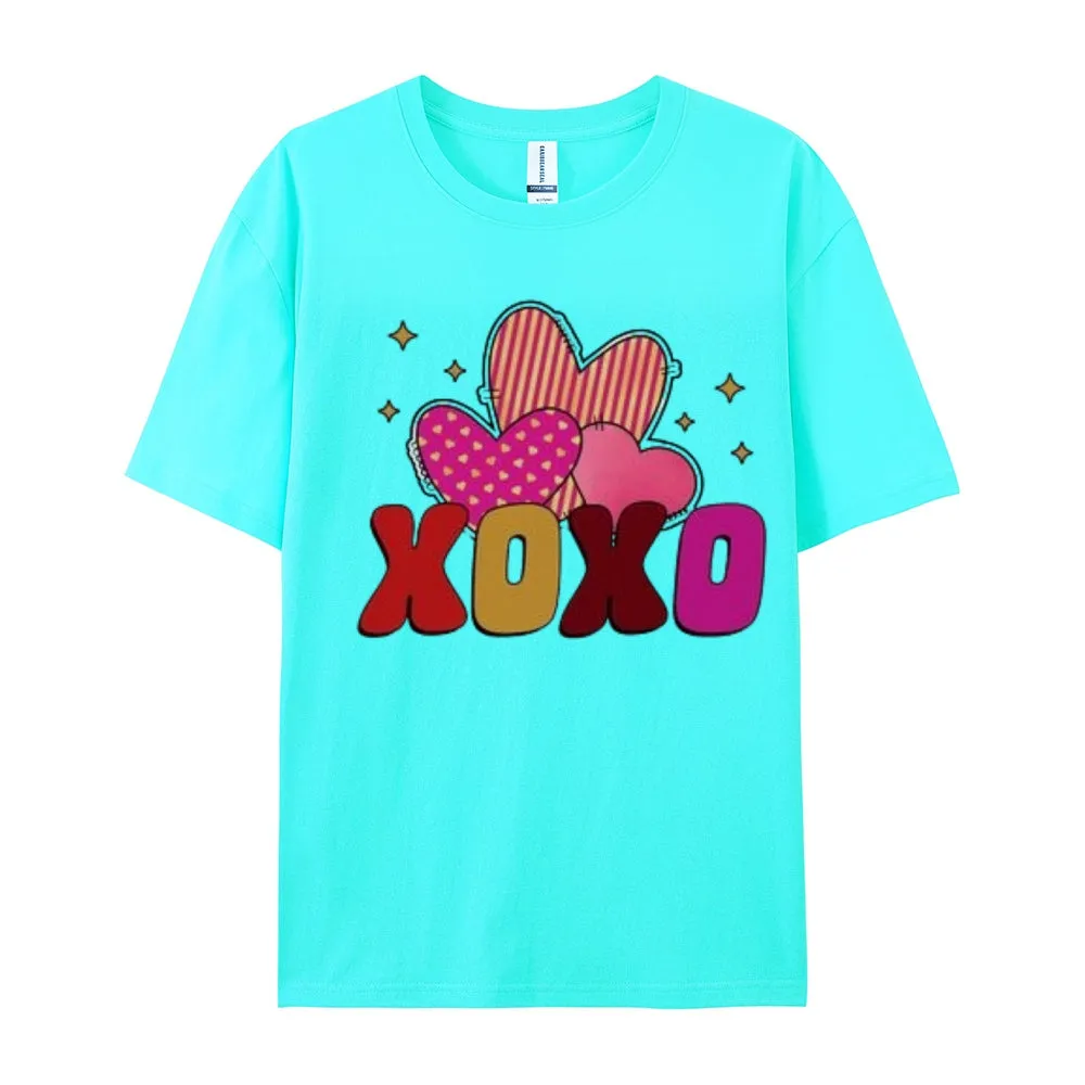 Women Love Heart Valentine's Day Print Graphic T-shirt