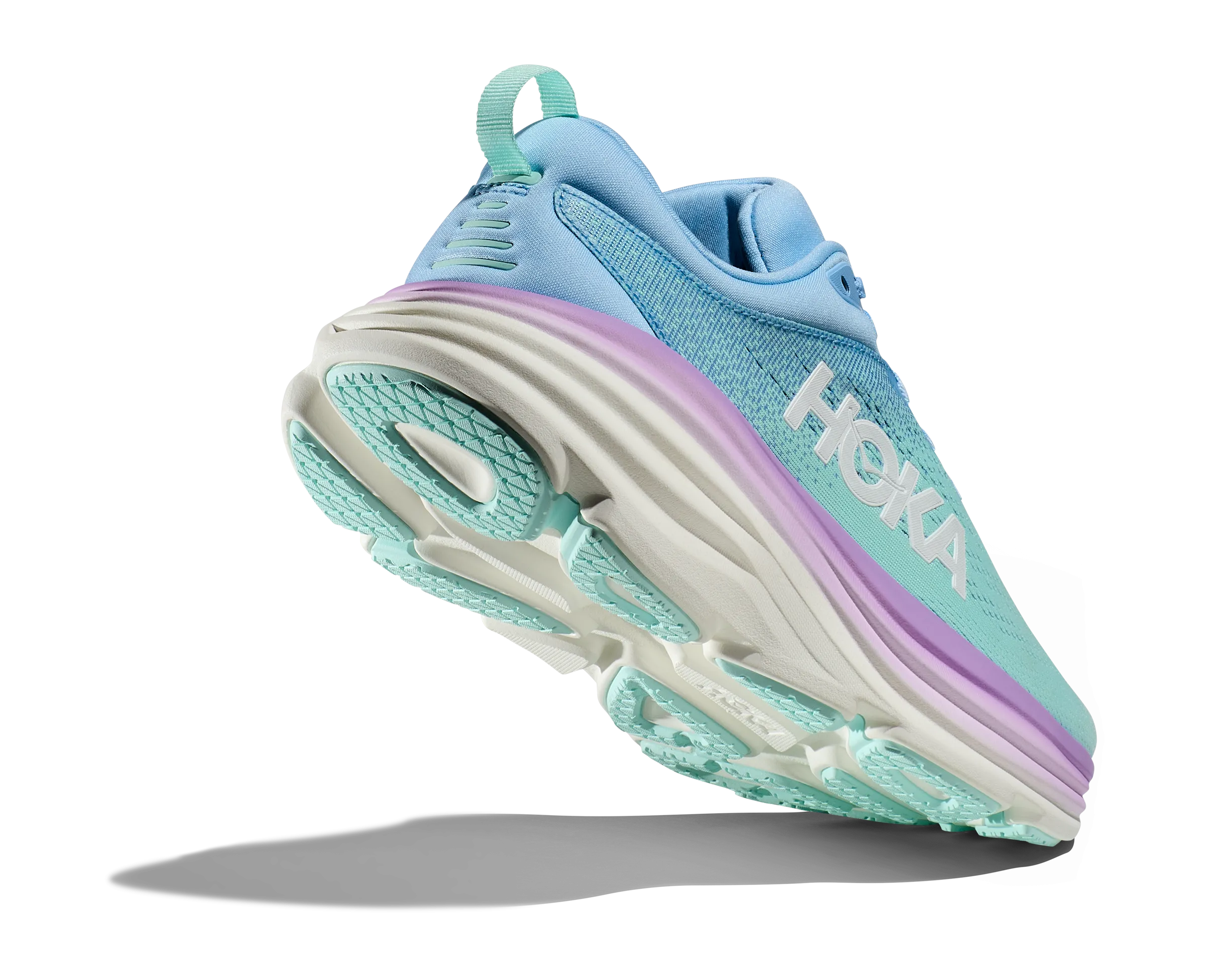 Women's Hoka Bondi 8 Color: Airy Blue / Sunlit Ocean