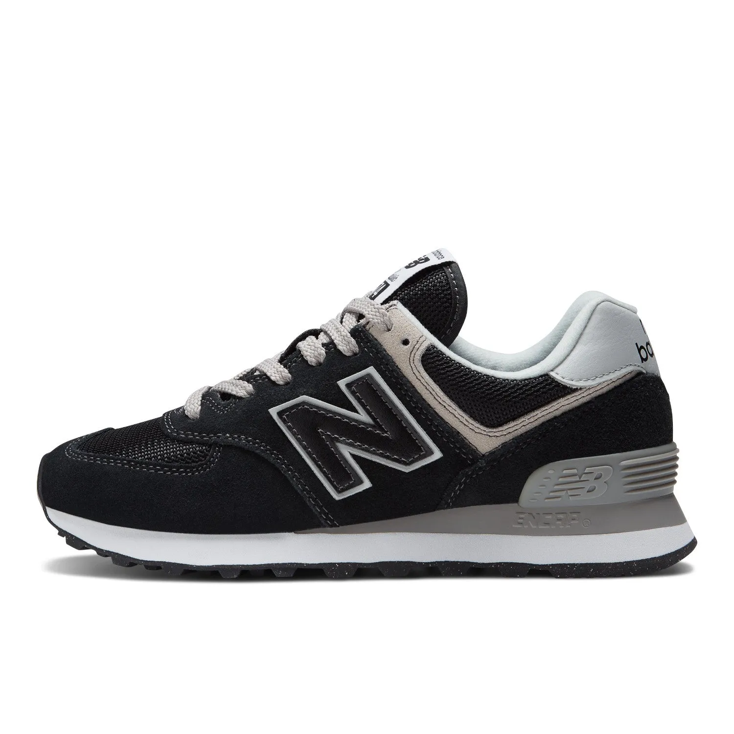 Women's New Balance 574 Core Color: Black with White