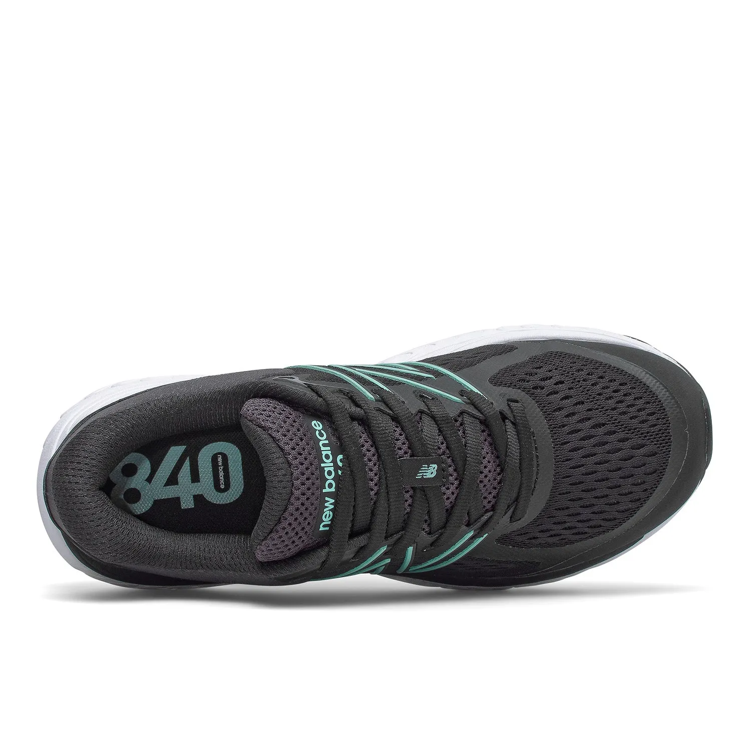 Women's New Balance 840v5 Color: Black with Storm Blue