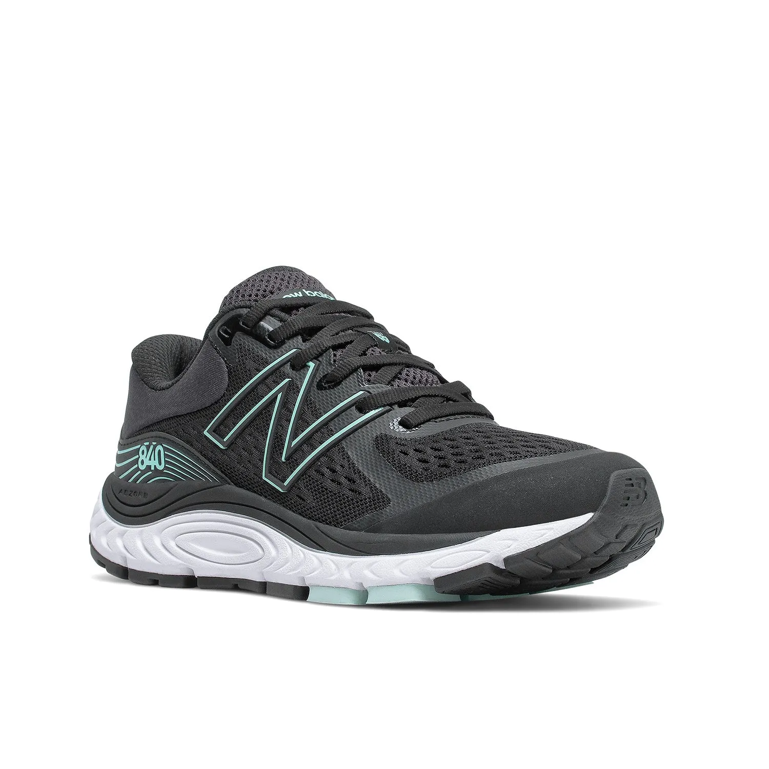 Women's New Balance 840v5 Color: Black with Storm Blue