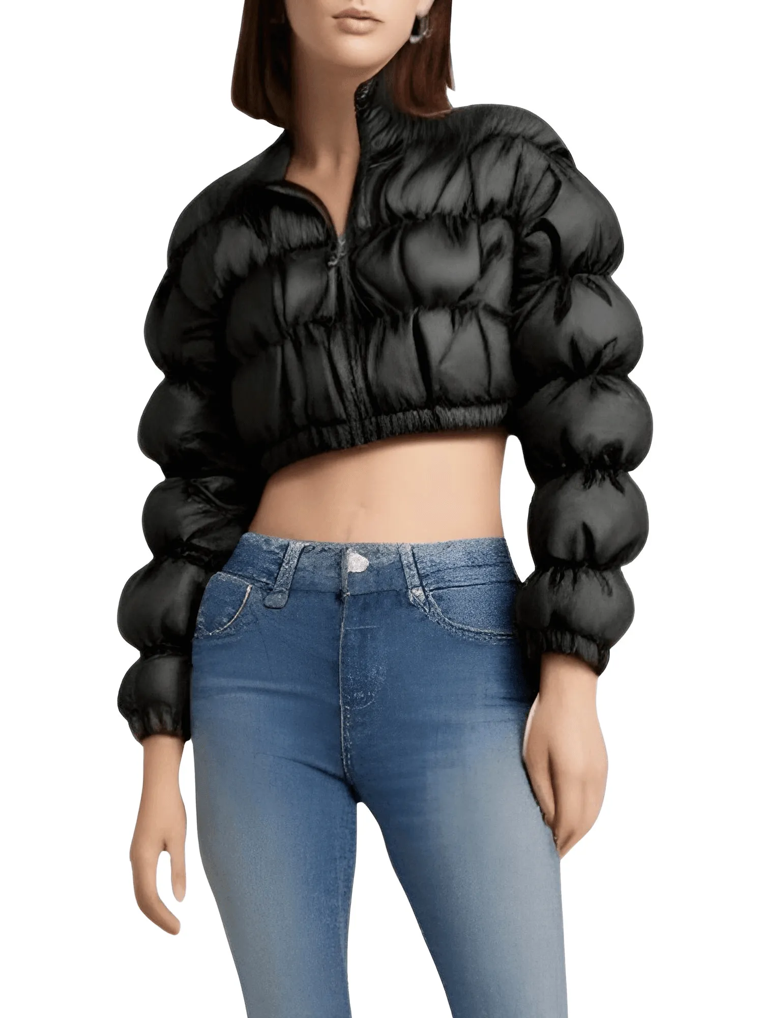 Women's Puff Sleeve Short Fashion Jackets