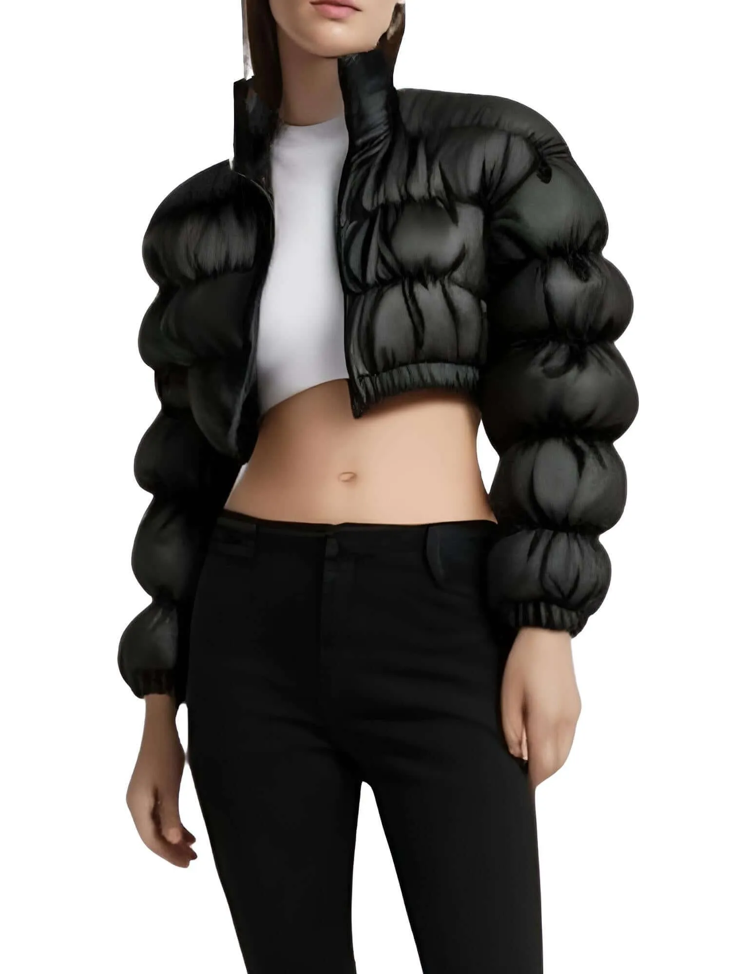 Women's Puff Sleeve Short Fashion Jackets