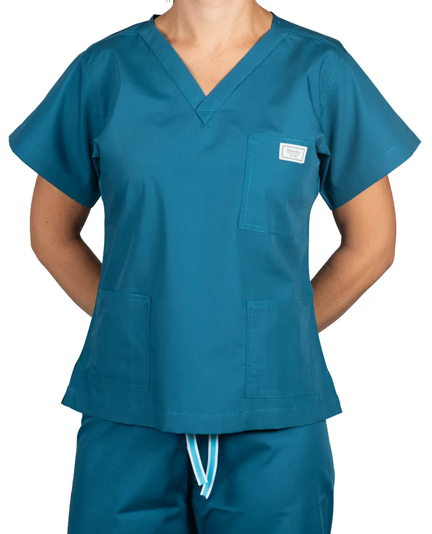 XS Caribbean 3 Pockets - Classic Simple Scrub Tops