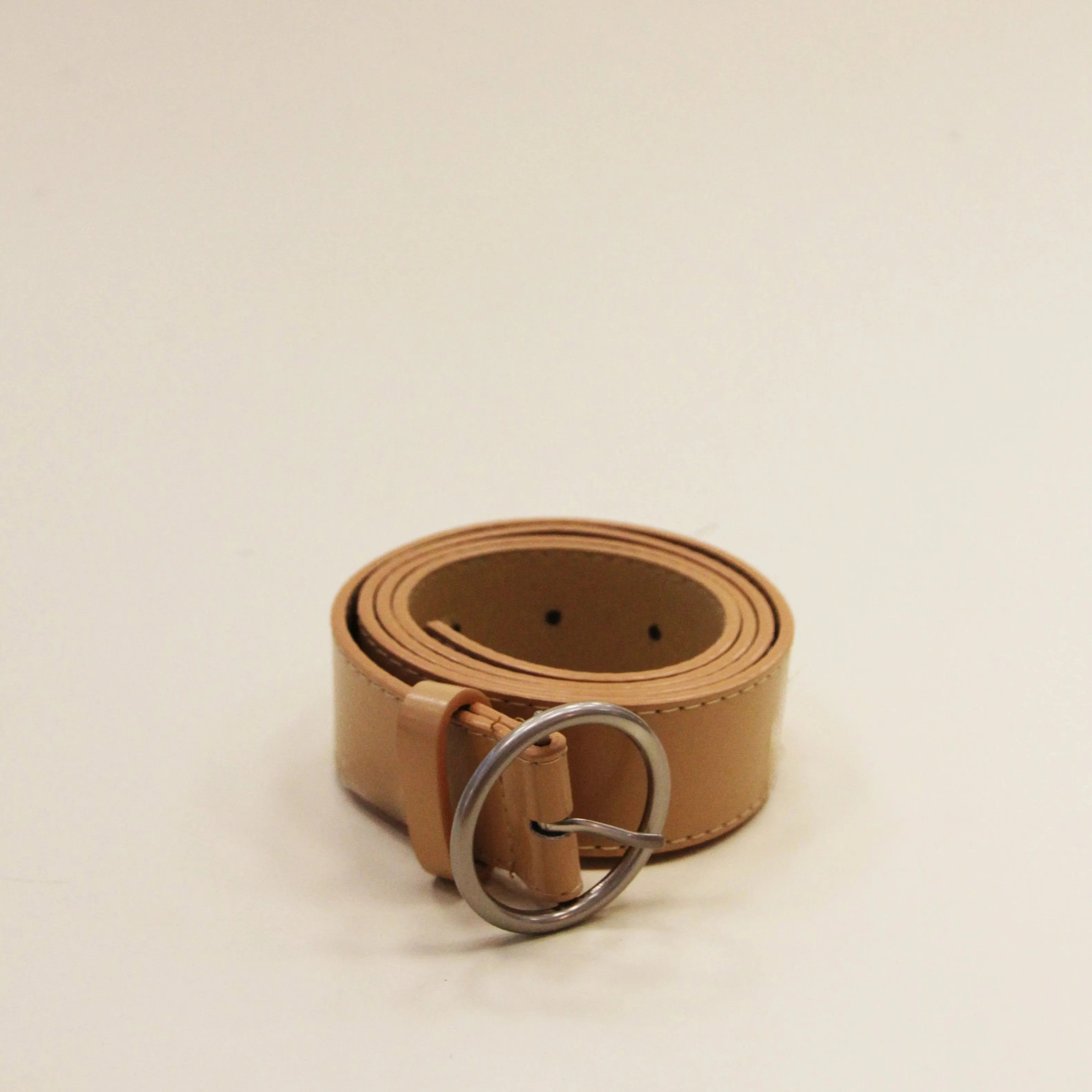 ZONI Beige Circle Ring Belt