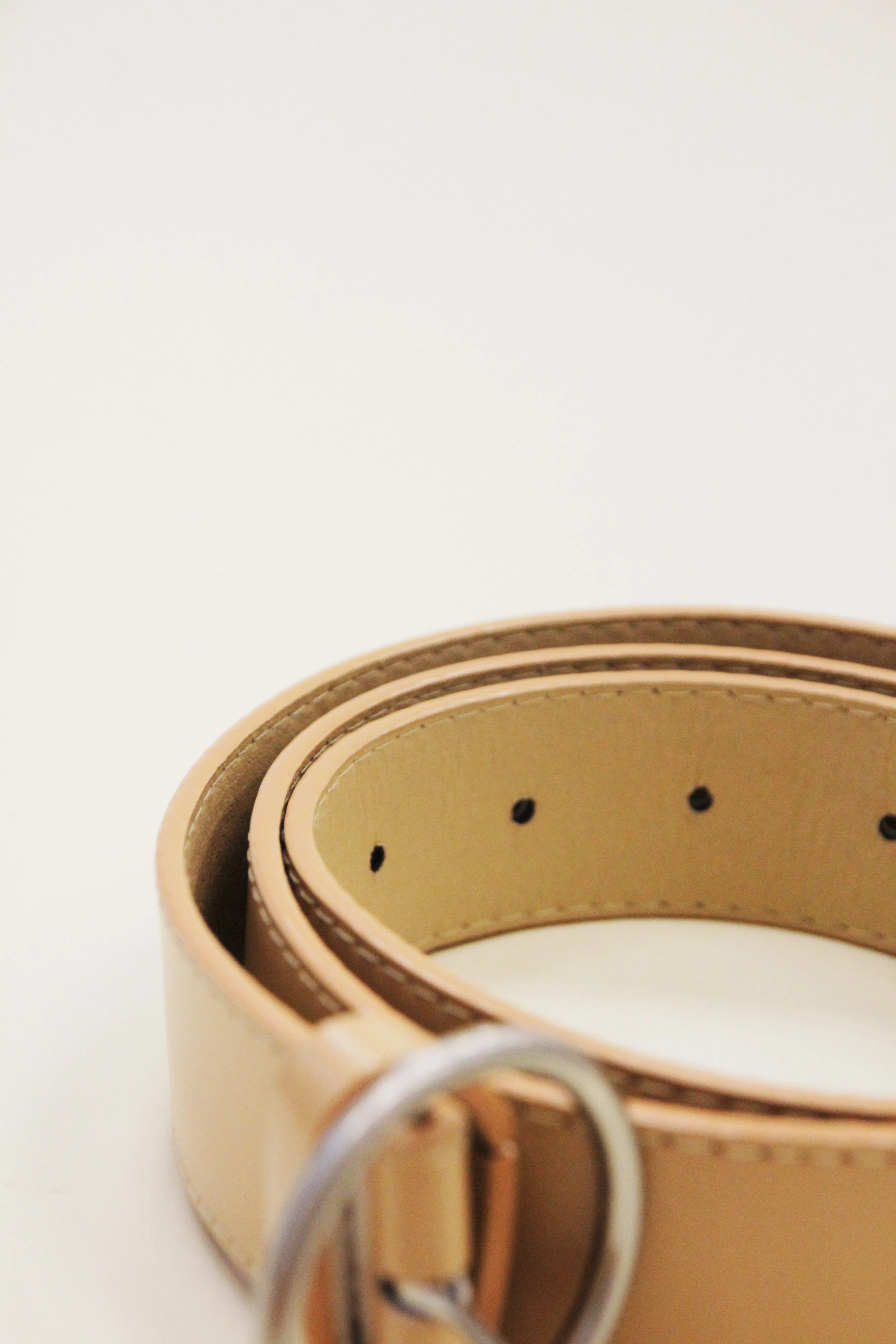 ZONI Beige Circle Ring Belt